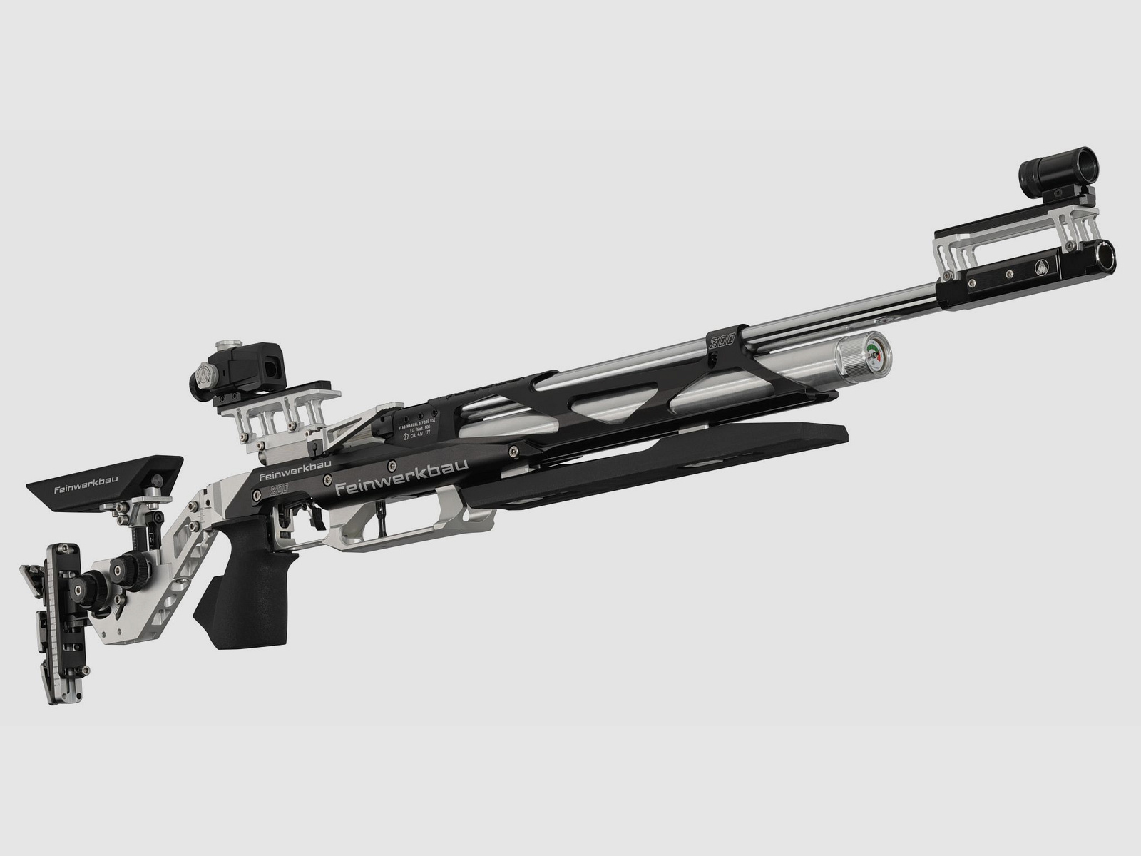 Feinwerkbau 800X Alu Silb/Schw Apoyo, tapa de culata X-line