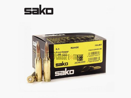 50 cartridges SAKO Range Speedhead Fmj 6.5 Creedmoor 144 Gr