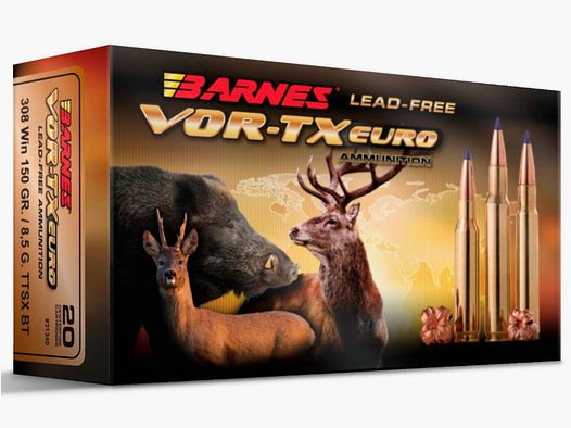 Barnes 31341 .308 Win. Vor-TX International TTSX 9,7g 150grs. Munizioni per armi lunghe senza piombo