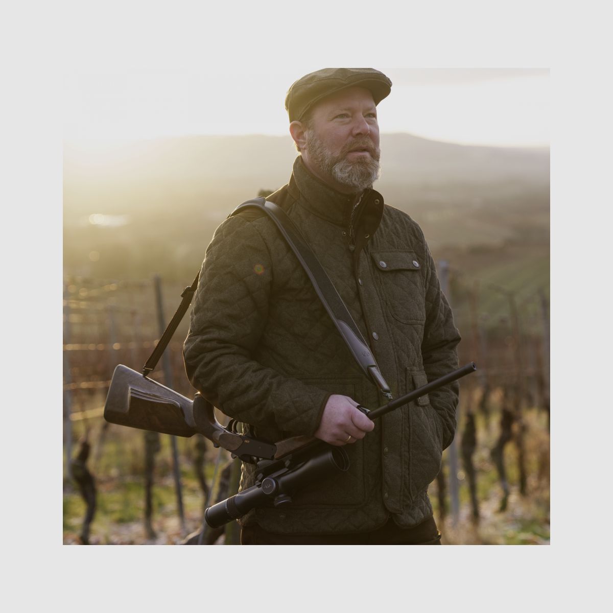 BLASER Men's Vintage Jacket Miles Olive Melange - Black