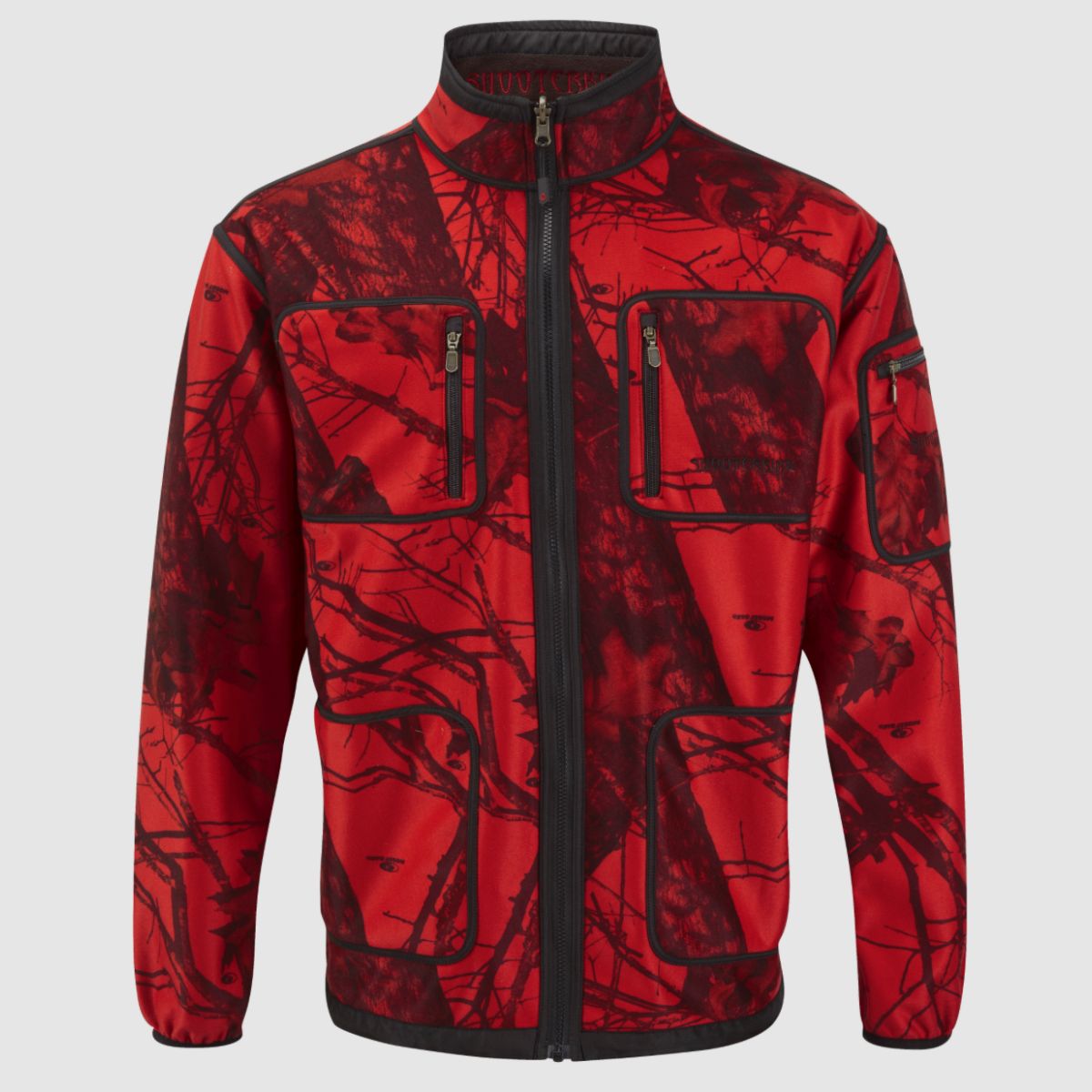 SHOOTERKING Softshell Herren Jacke 2 in 1 Mossy Oak Red