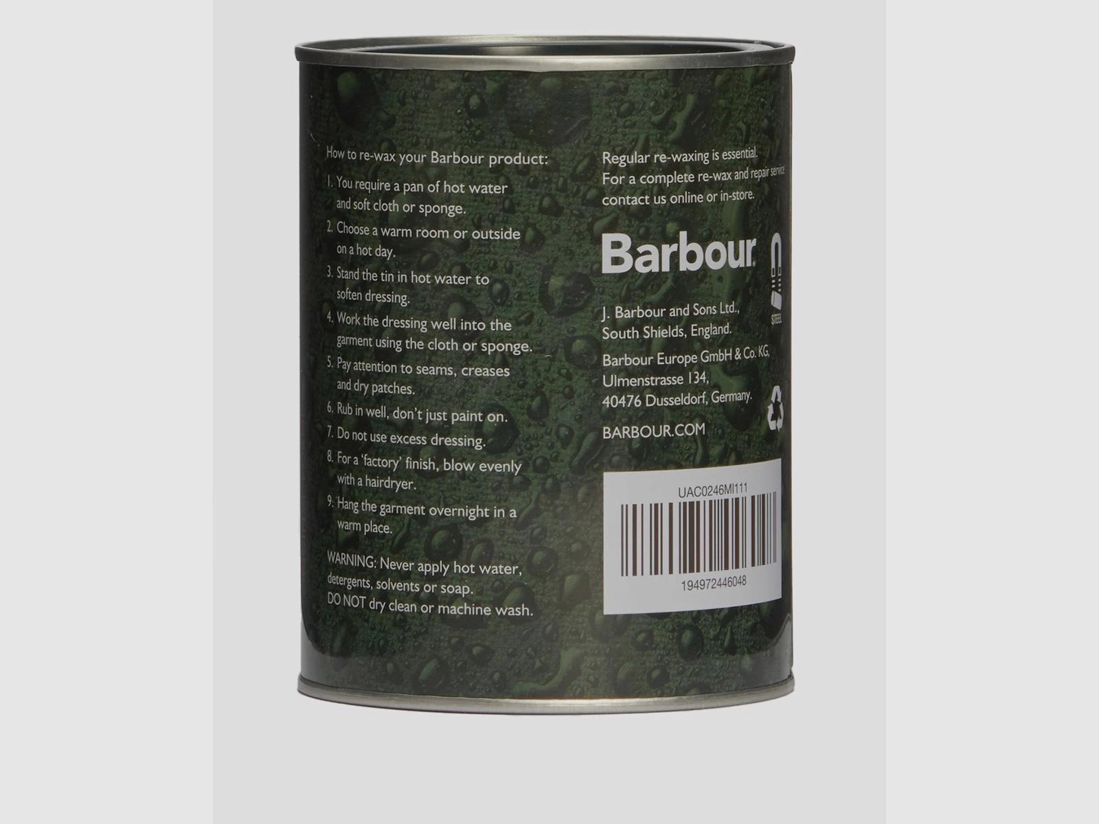 BARBOUR Waxdoos Thornproof Dressing 400ml