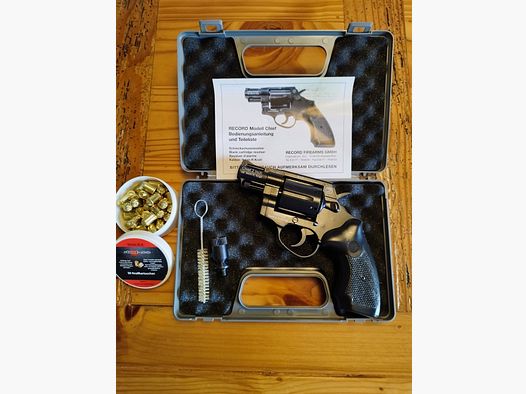 Record Chief 2" Schreckschuss Revolver Kaliber 9mm R.K Set Angebot !!Neuware!!