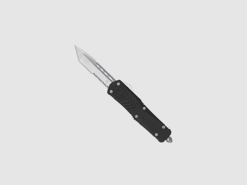 CobraTec Large FS-X Negro Tanto Serrado cuchillo automático OTF, imagen 5 de 12