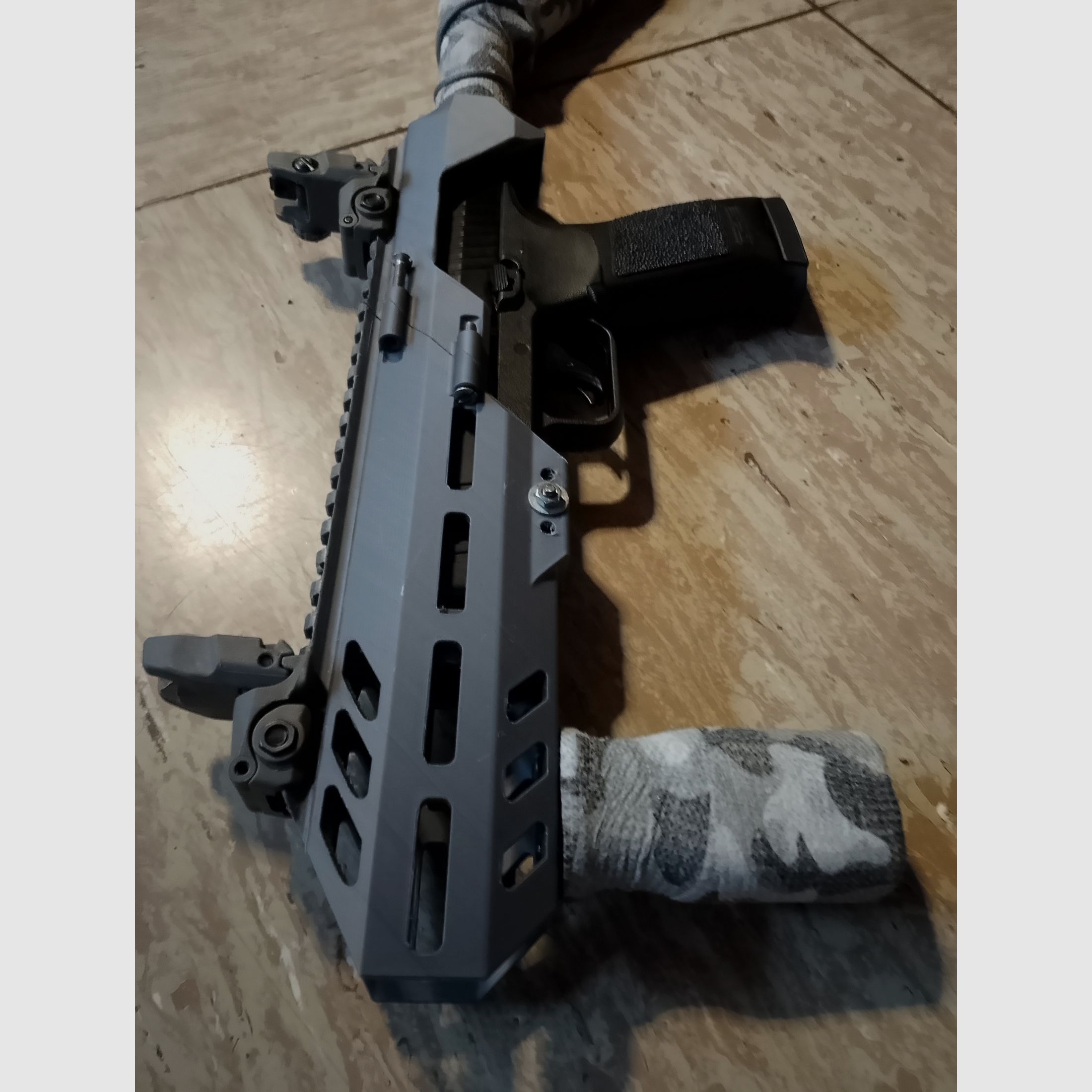 Kit de conversion de corps pour pistolets Airsoft Softair Paintball Ram Universel crosse d'épaule poignée avant viseur rabattable