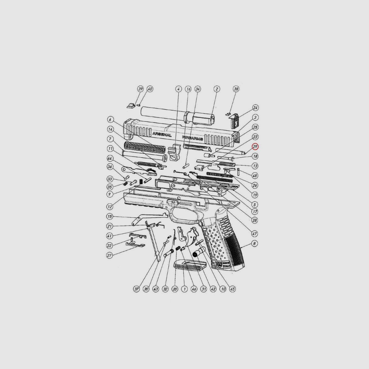 ARSENAL Firearms Extractor Spring Plug, zdjęcie 2 z 3