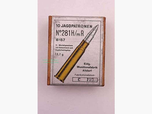 Eidg. Munitionsfabrik, Altdorf cartouches de fusil 8x57JRS