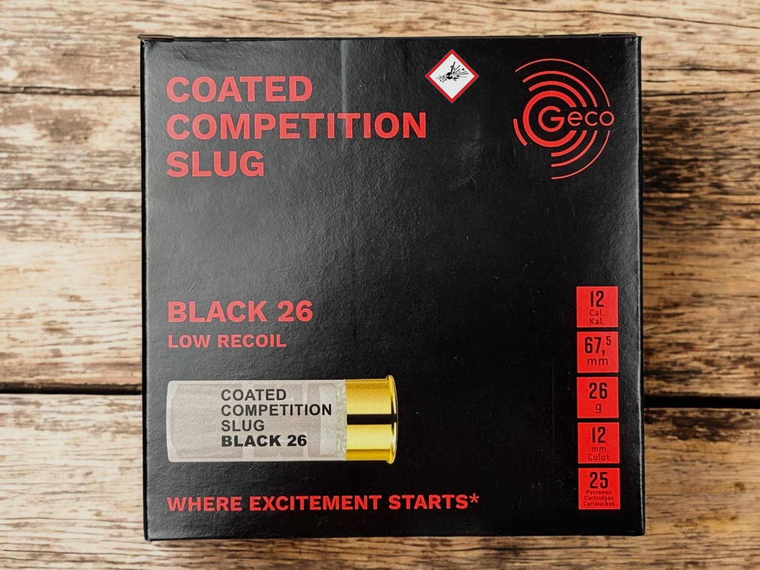 Geco Coated Competition Slug Black 26 12/67.5