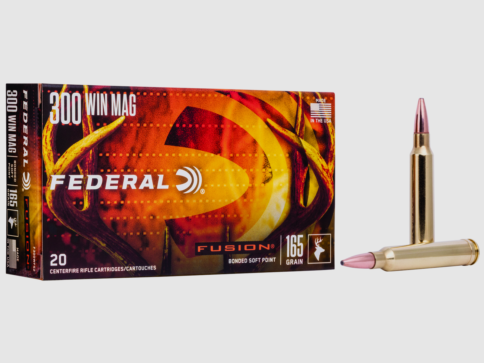 Federal Büchsenmunition .300 Win. Mag. 10,7g Fusion Soft Point, Bild 1 von 2