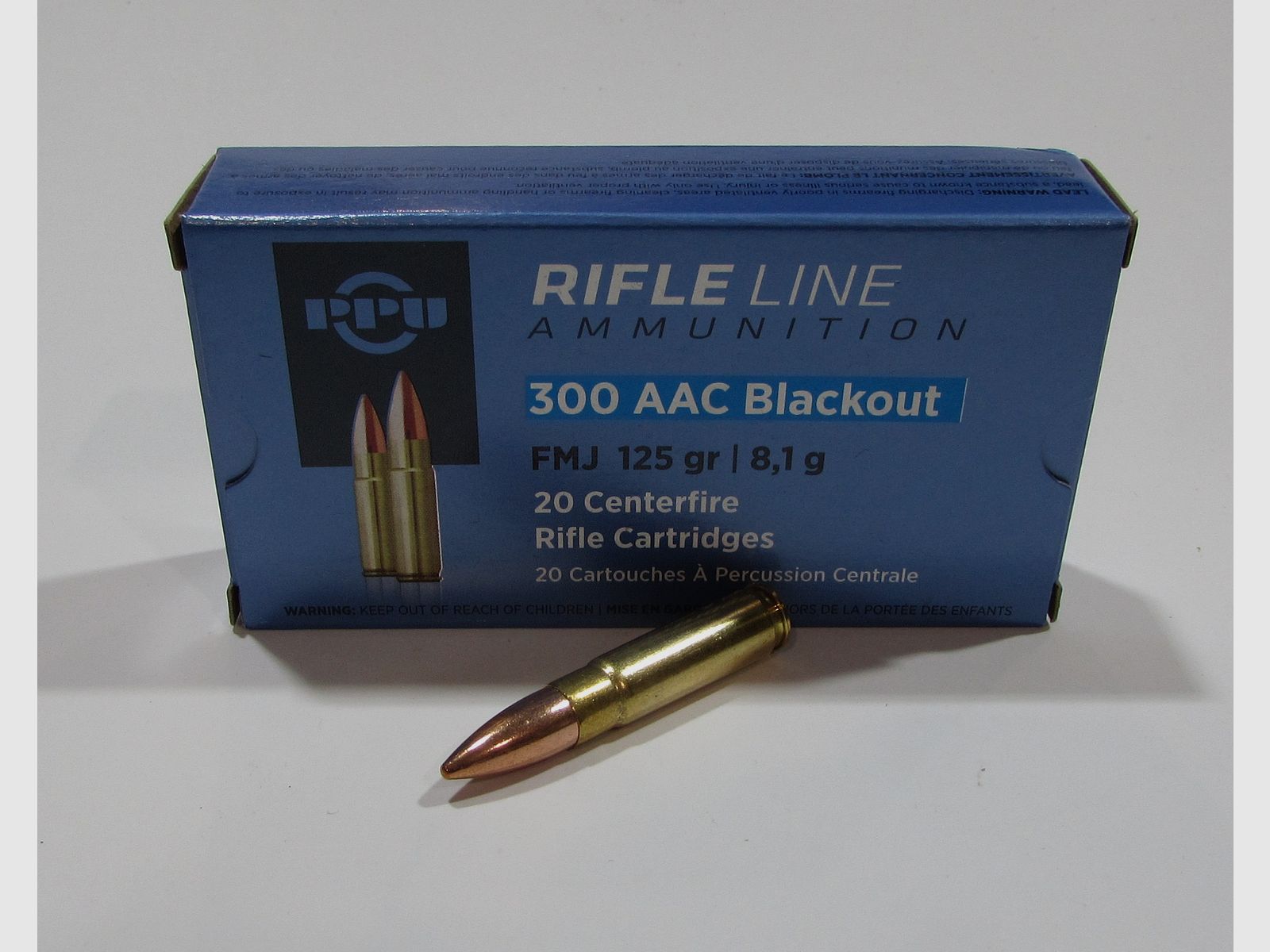 boite 20 cartouches Partizan cal 300 Blackout 125 grains FMJ