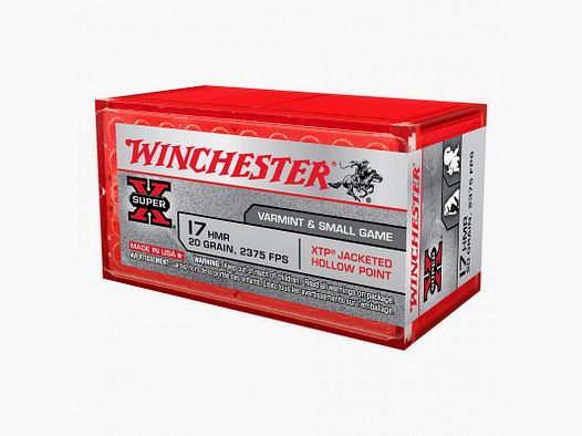 Winchester Super X Patronen Kal.17HMR JHP 20Grs