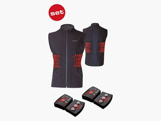 Set de gilet chauffant Lenz avec batteries de 1.800 mA