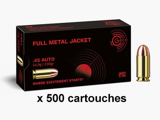 GECO PATRONEN 45 ACP 230GR FMJ x 500