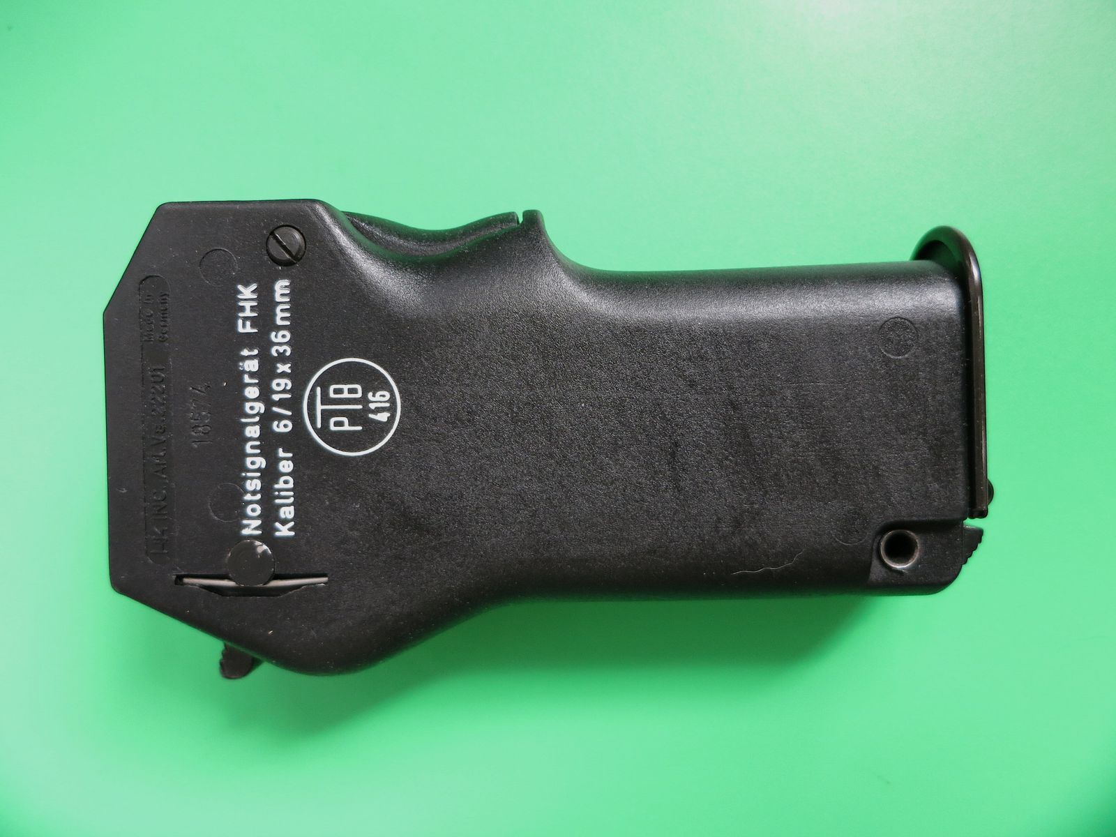 Signalpistole Feistel/Heckler&Koch Notsignalgerät FHK 19, 19x35mm Kal. 6 -Sammlerwaffe- sehr gut   #5