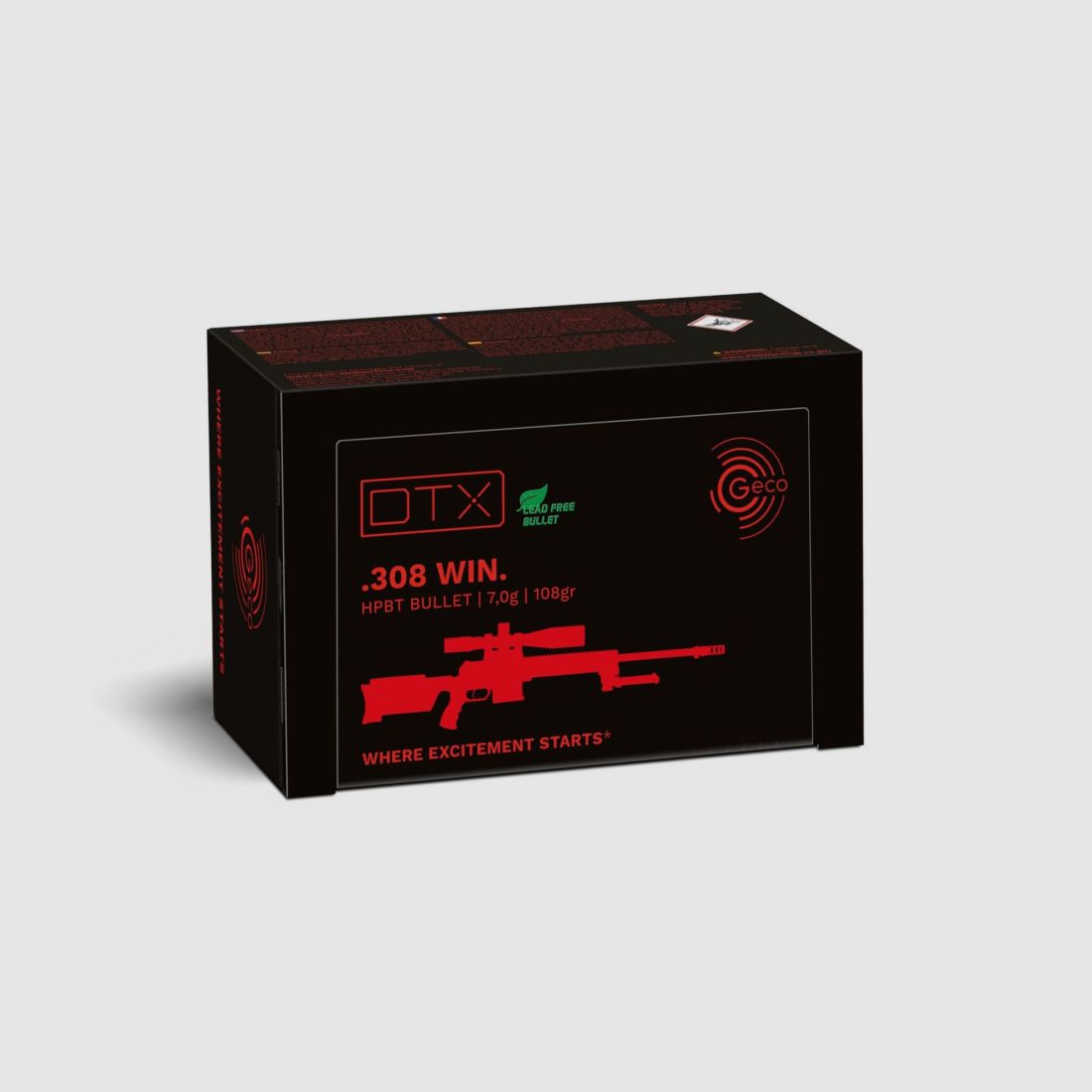 GECO Ammo .308 Win Geco DTX FMJ 7 g / 108 gr VE50