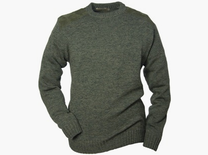 Pullover round neck - made of knit with trimmings