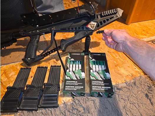 EK Archery Cobra System RX Adder arbalète + flèches de chasse Steambow + chargeur supplémentaire