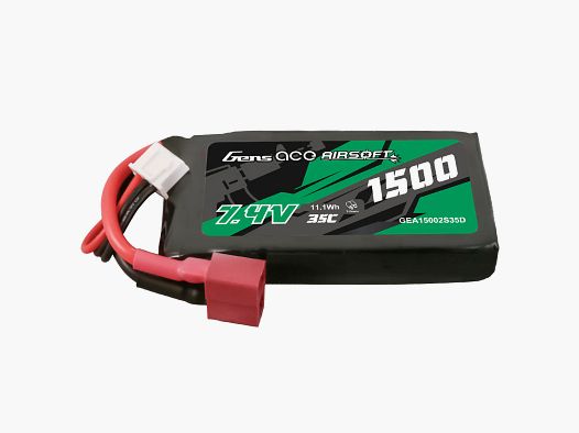 Gens Ace 35C 1500mAh 2S1P 7.4V Peq Type mit T-Stecker