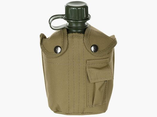 US Feldflasche mit Hülle, 1l - Coyote Tan