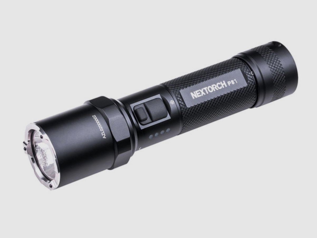 NEXTORCH P81 2,600 Lumen tactical LED flashlight, USB-C rechargeable function, glass breaker