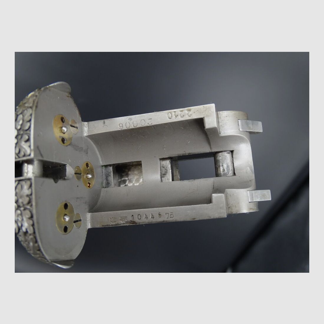 Drilling Franz Sodia gold inlays engravings fish skin collection dissolution