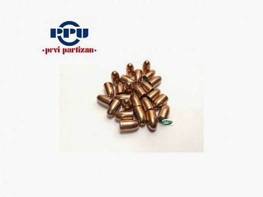 PPU PRVI PARTIZAN Palle cal.9 (.3545) FMJ 124gr. 100pz.B033