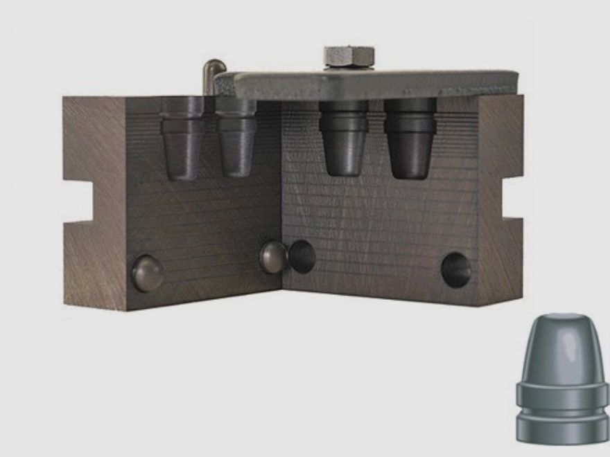 Stampo di fusione doppio RCBS .452 / 11,48 mm 201 gr / 13,0 g 45-201-SWC proiettili semi-wadcutter .452