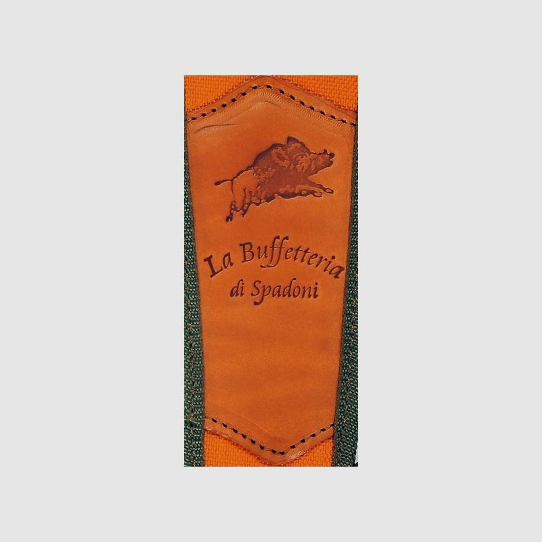Riemen für Büchse aus Cordura und Leder mit Wildschweinprägung Buffetteria Spadoni, Bild 3 von 3