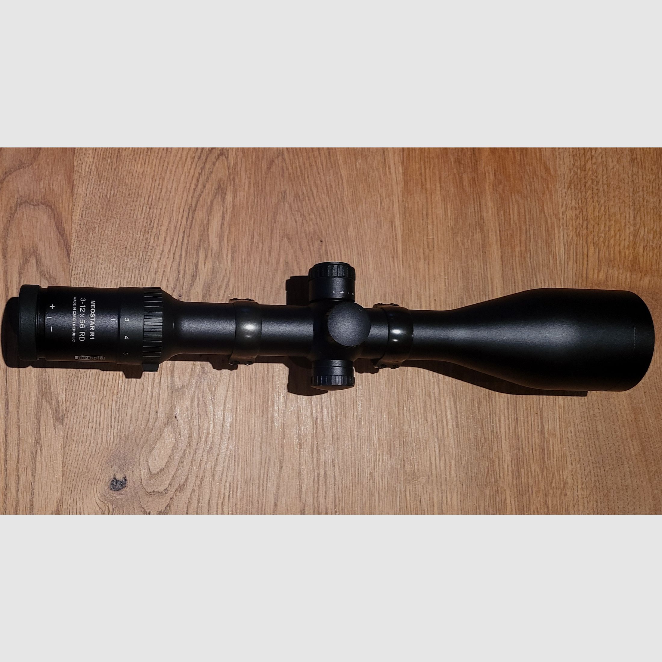 Meopta Meostar R1 3-12 x 56 RD mit Leuchtpunkt und Schwenkmontage