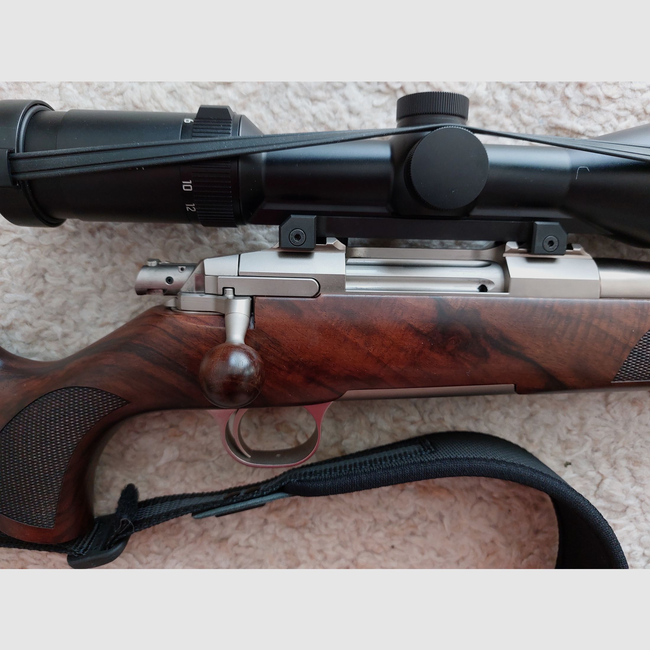 Action en acier HS nickelée en .308 Winchester avec un canon de 51 cm