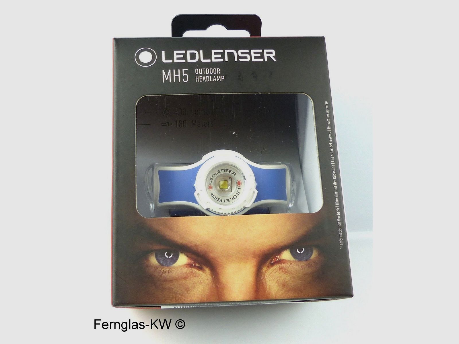 Ledlenser 501951 LED Kopflampe Stirnlampe MH5 Blau Weiß 400 Lumen mit Akku