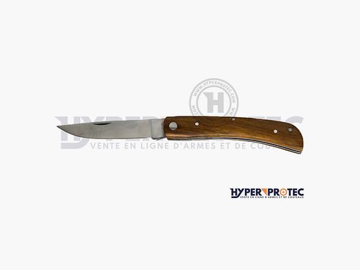 Couteau pliant manche bois foncé lame 9 cm