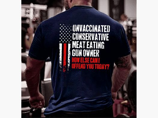 Ungeimpftes konservatives T-Shirt aus Baumwolle