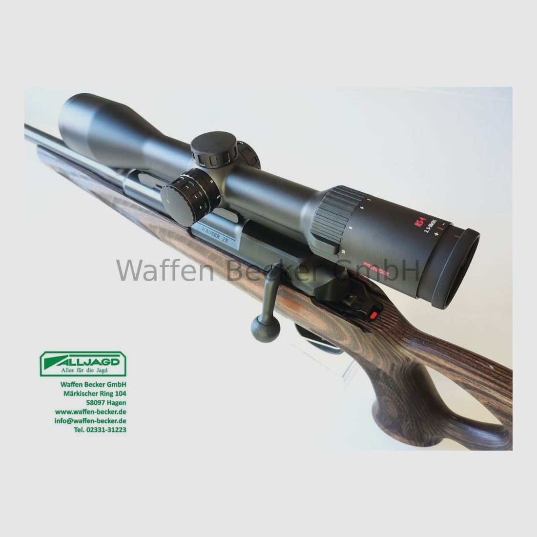 Mauser Mod. 25 Max Links Kal. .308Win. Geradezugrepetierer + Minox RS4 2,5-10x50