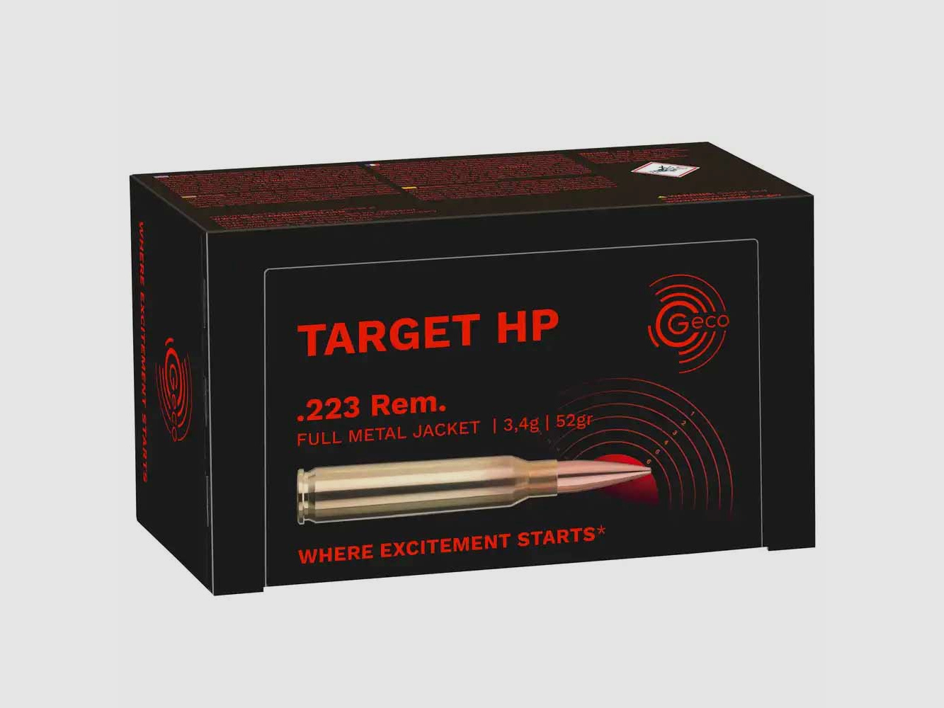 GECO TARGET HP .223Rem 3.4g / 52grs 50Stk