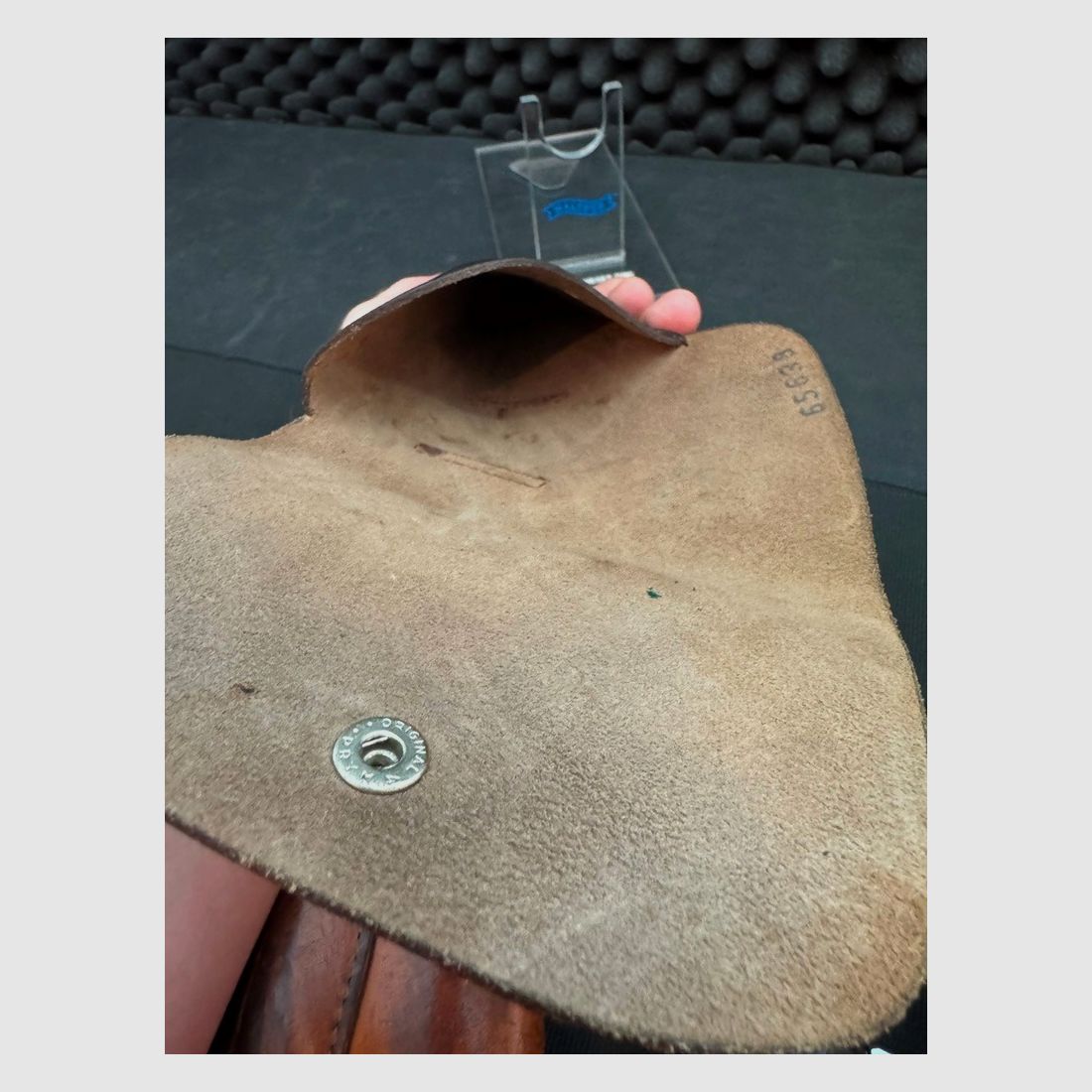 Belt holster, CZ75, leather, dark brown