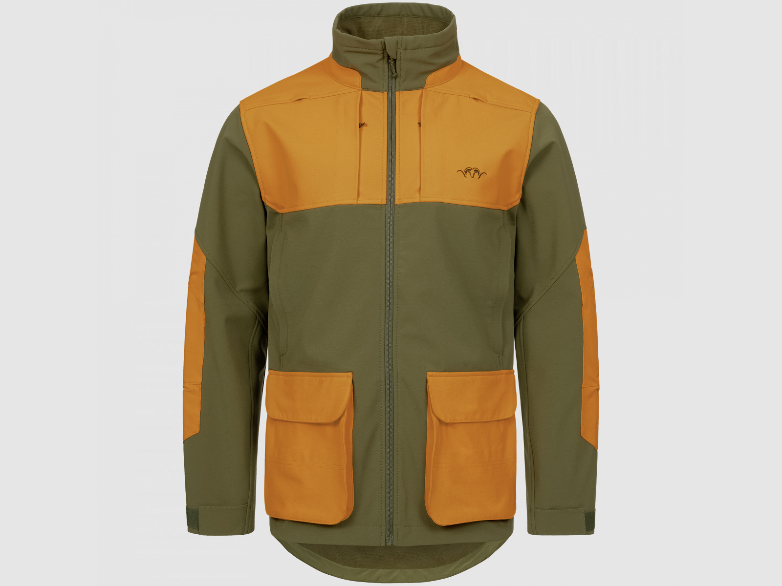 Blaser Herren Tackle Softshell Jacke dunkel olive / blaze orange