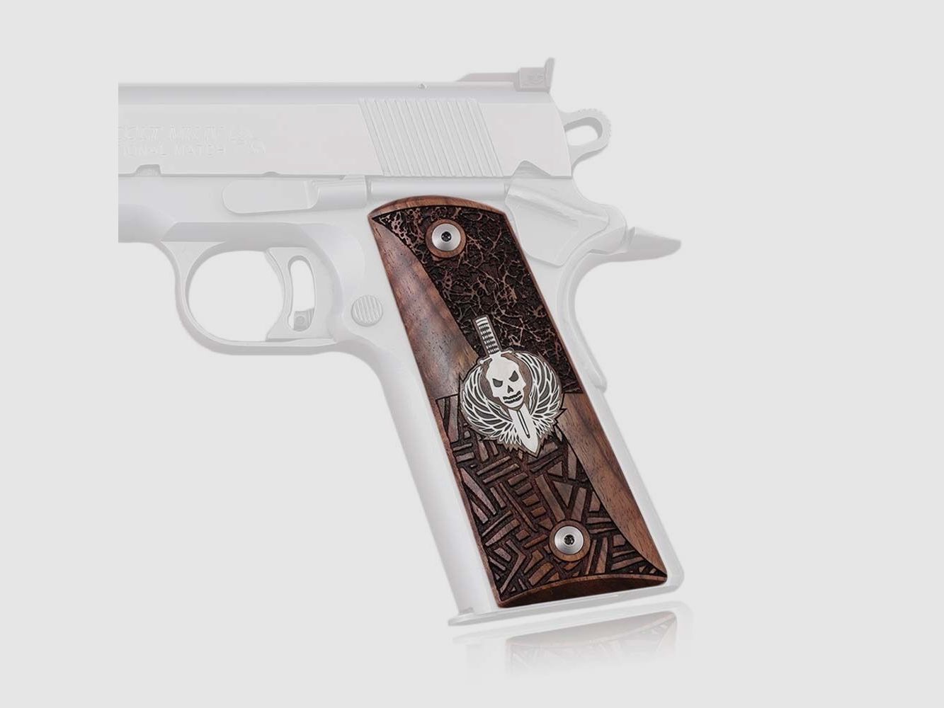 KSD Grips Griff Walnuss Knife Skull