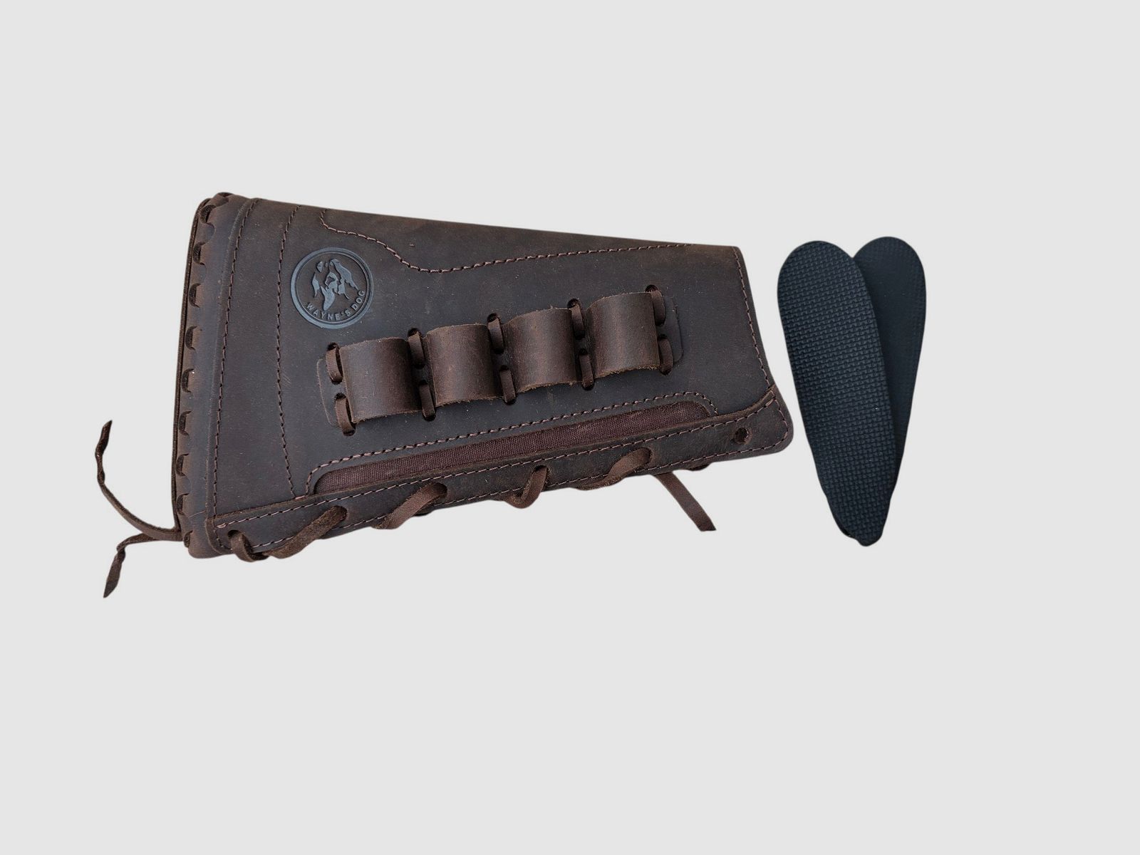 WAYNE’S DOG COUVRE CROSSE CALIBRE 12 -CUIR MARRON – DROITIER, image 1 sur 5