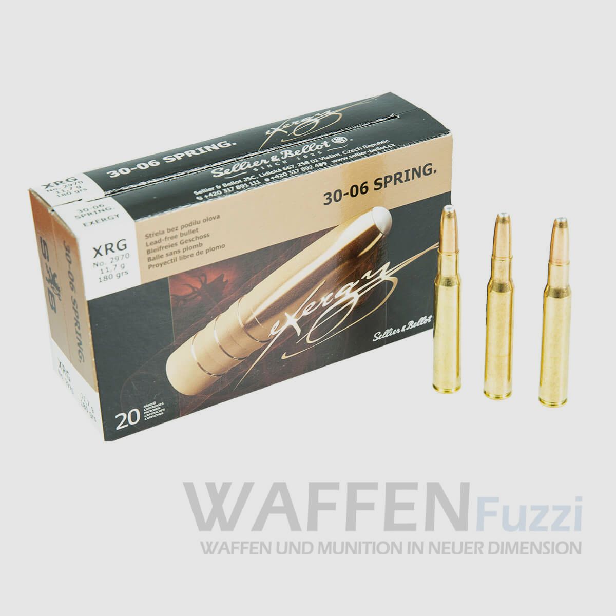 S&B .30-06 Spr. eXergy XRG bleifreie Jagdpatronen 180 grs