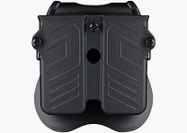 Cytac Funda Universal de Doble Cargador para Revistas de Pistola 9mm, .40, .45 | negro