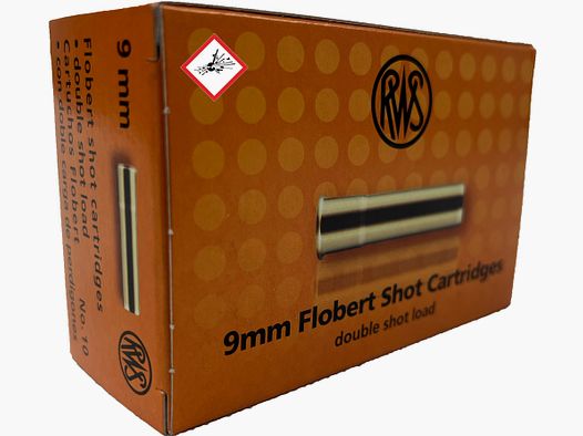 RWS Flobert-Doppelschrot Patrone Nr. 10 Kal. 9mm