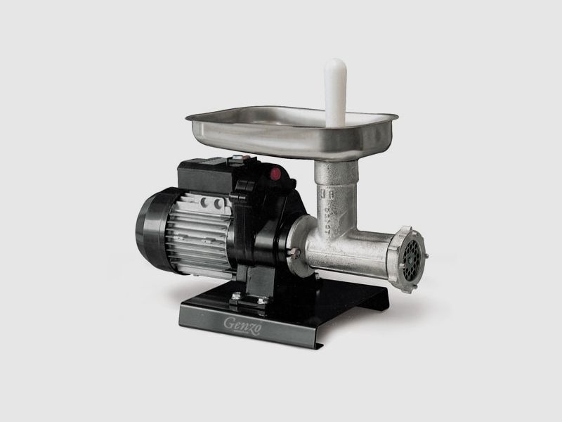 Genzo Macchina per Carne in Acciaio Inossidabile TC12 RV incl. Corni per Salsicce, 600W | 90-100 kg/h