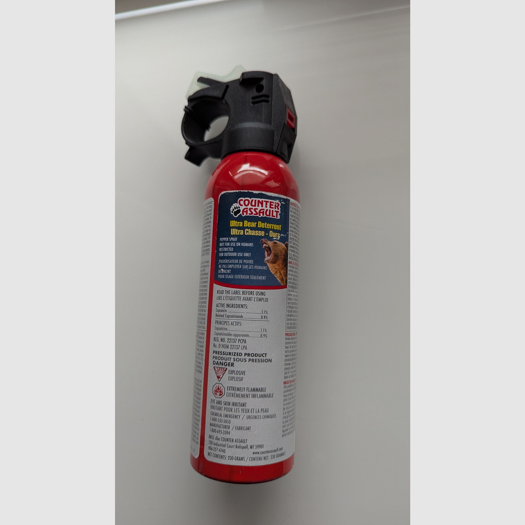 Pfeferspray Tierabwehrspray Bärenspray EPA Genehmigung