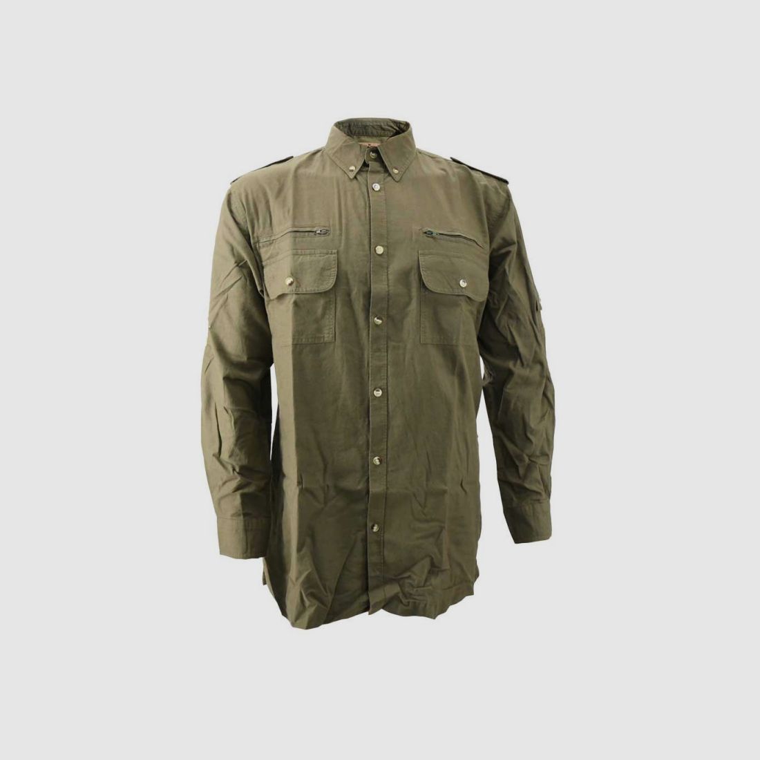 Camicia Bartavel® traspirante in cotone khaki S-3XL, immagine 1 di 7