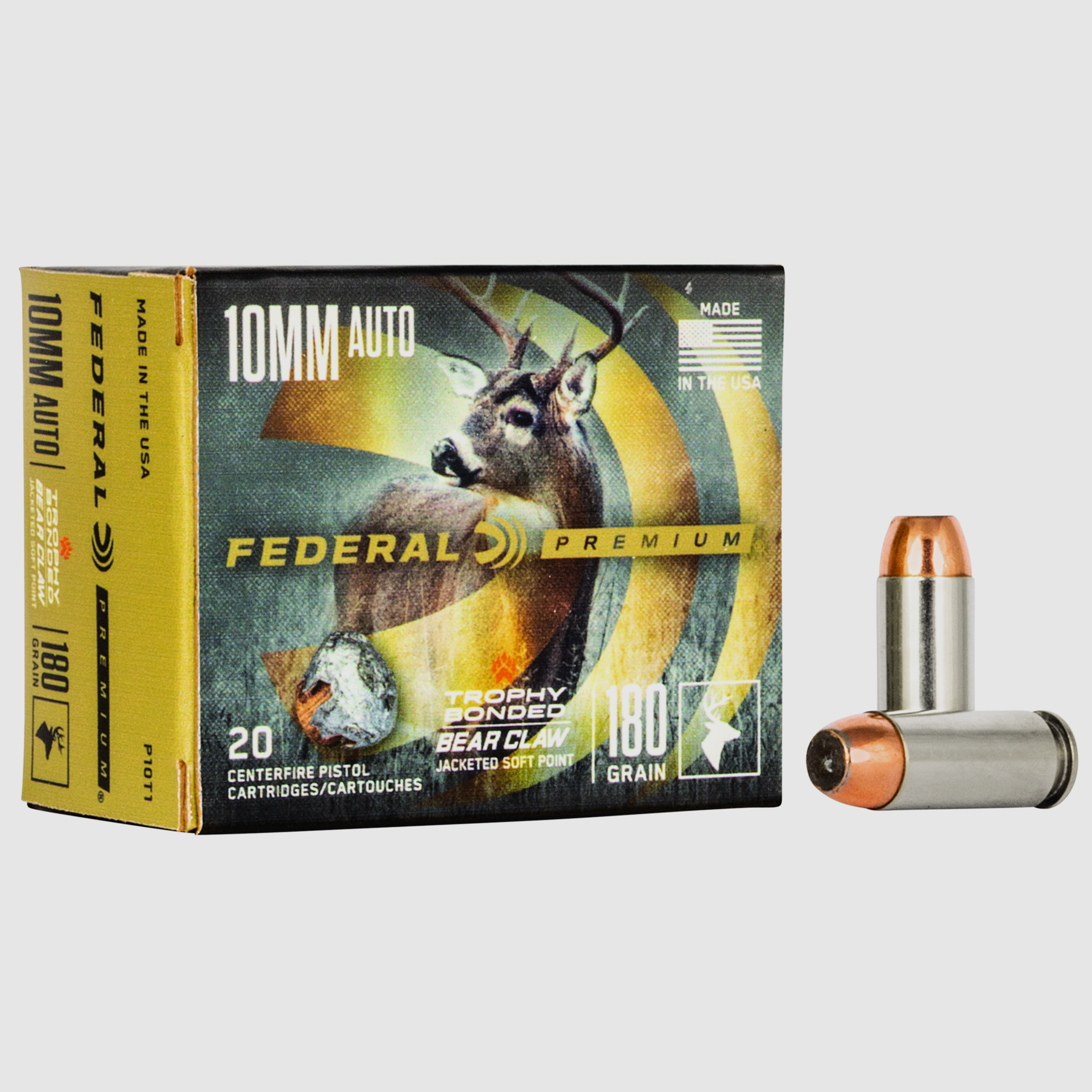 Federal Pistolenmunition Premium 10 mm Auto 11,7g Bonded Soft Point Vital Shok