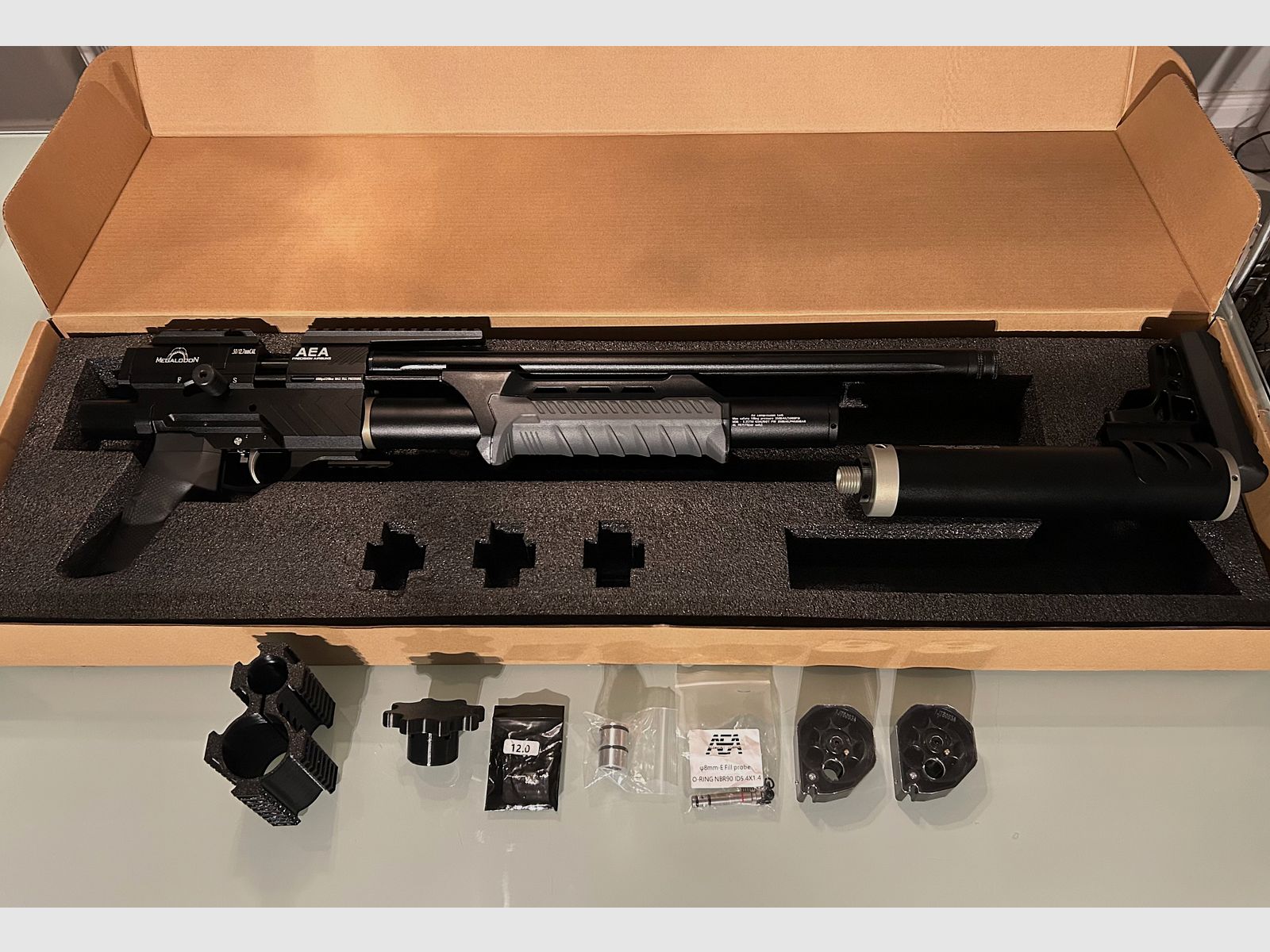 New AEA Megalodon F 7.5 Joule in Opv with invoice + accessories, immediately available!