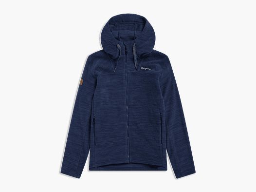 Bergans Hareid Fleece Hood Jacket Men Navy Blue L