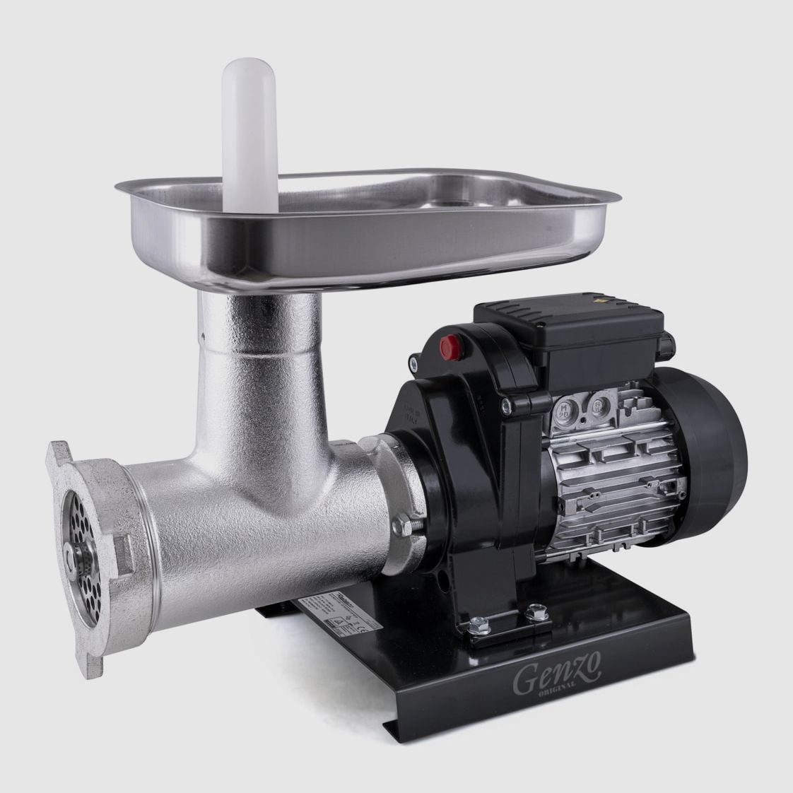 Genzo Stainless Steel Meat Grinder TC32 incl. Sausage Horn, 1200W | 350-400 kg/h