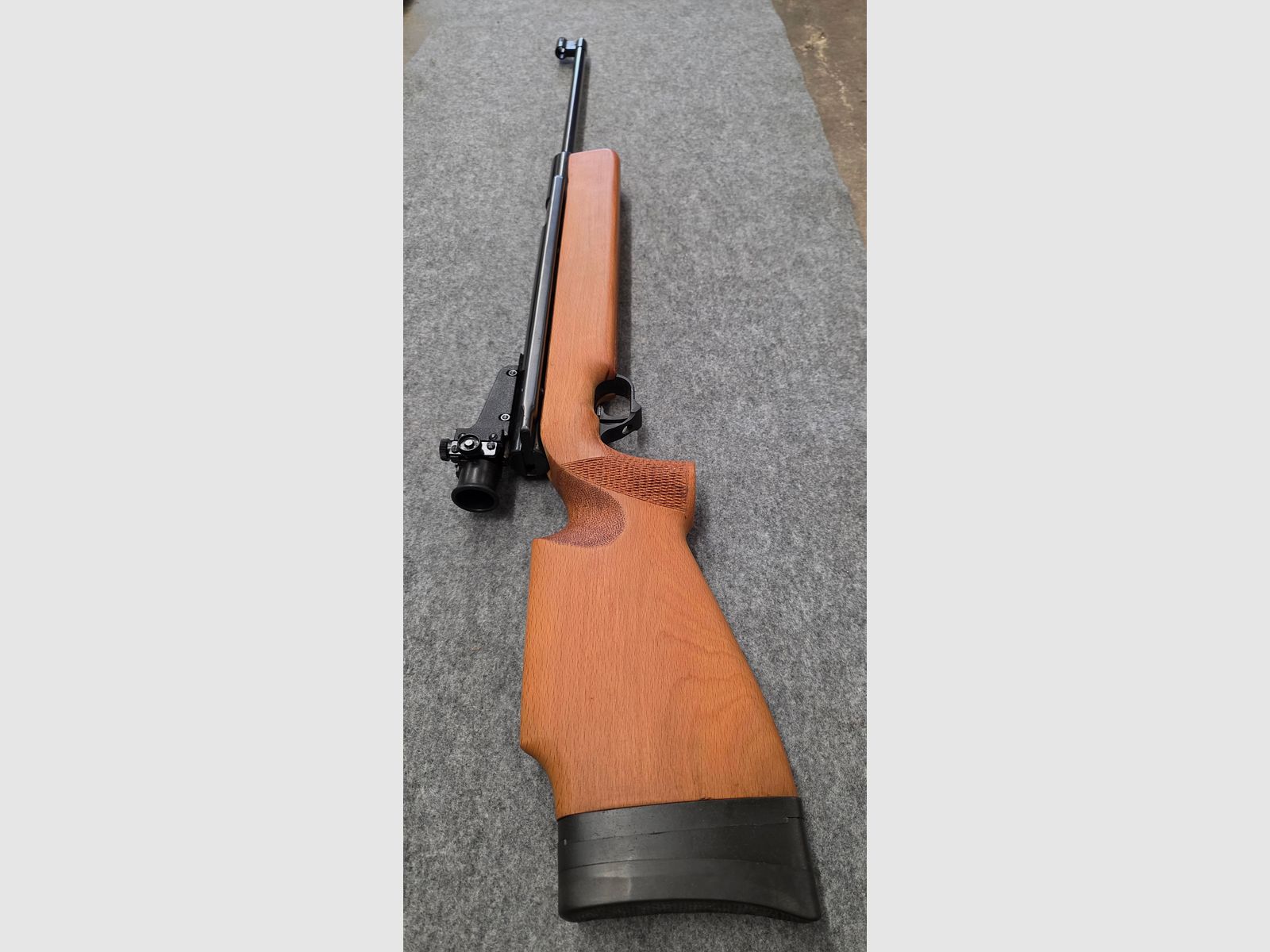 Im seltenen Holzschaft Monte Carlo Haenel Seitenspanner Mod. 312  mit Diopter im  guten Zustand cal. 4,5mm Diabolo